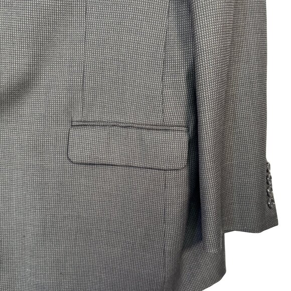 Naldini Mens Hand-Tailored Black Wool Blazer Super 120s Two-Button Size 42R - Picture 7 of 9